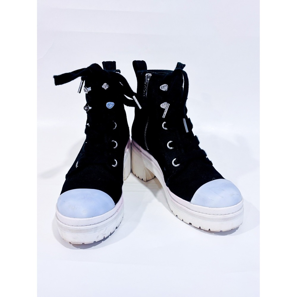 MICHAEL KORS Black lace up boots | Platform edgy streetwear | Size 5.5